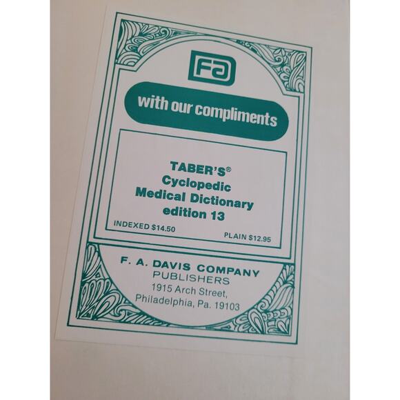 Vintage Taber's Cyclopedic Medical Dictionary - Picture 4 of 7